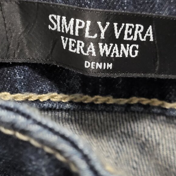 Simply Vera Vera Wang Straight Mid Rise Women's Jeans 16P Petite Short NWT - Picture 8 of 11